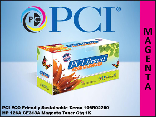 PCI Brand HP 126A CE313A Magenta Toner Cartridge 1K Yield PCI Brand HP 126A CE313A Magenta Toner Cartridge 1K Yield