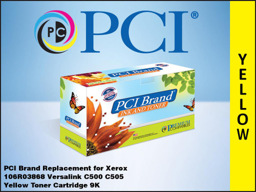 PCI Brand Xerox 106R03868 Extra High Yield Yellow Toner Cartridge PCI Brand Xerox 106R03868 Extra High Yield Yellow Toner Cartridge