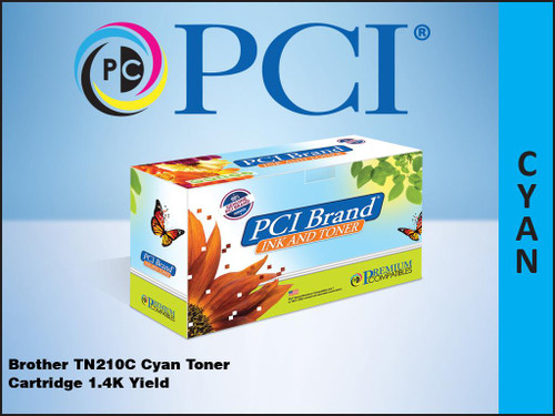 PCI Brand Xerox Brother TN210C Cyan Toner Cartridge 1.4K Yield PCI Brand Xerox Brother TN210C Cyan Toner Cartridge 1.4K Yield