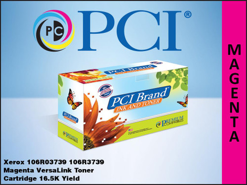 PCI Brand Xerox 106R03739 106R3739 Magenta VersaLink Toner Cartridge 16.5K Yield PCI Brand Xerox 106R03739 106R3739 Magenta VersaLink Toner Cartridge 16.5K Yield