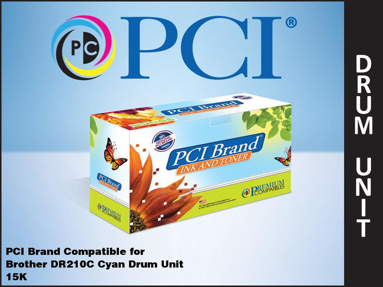 PCI Brand Brother DR210C Cyan Drum Unit