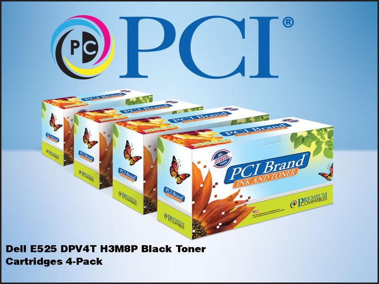 PCI Brand Dell 593 BBJX 4pack toner cartridge