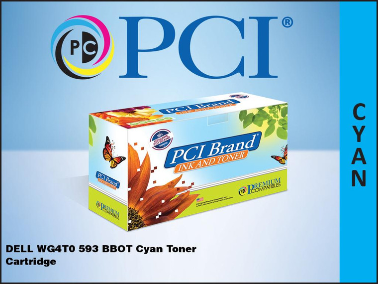 PCI Brand DELL WG4T0 593 BBOT Cyan Toner Cartridge