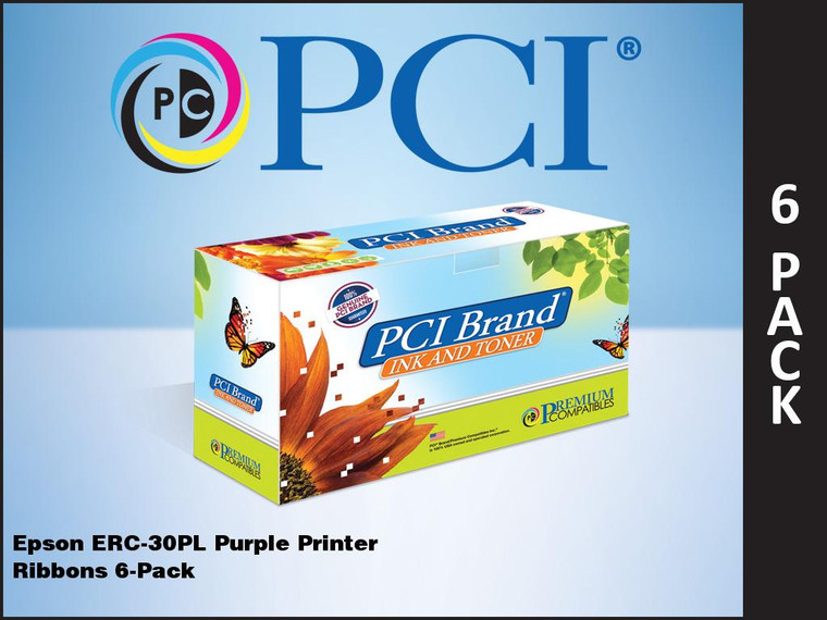 PCI Brand Epson ERC30PL Purple Ribbon