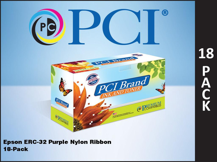 PCI Brand Epson ERC32 18 Purple Ribbon