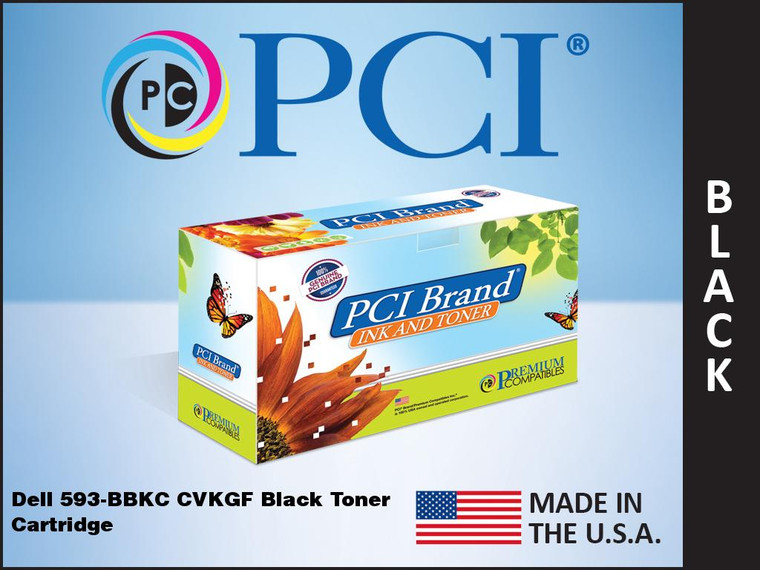 PCI Brand Dell 593 BBKC CVKGF Black Toner Cartridge