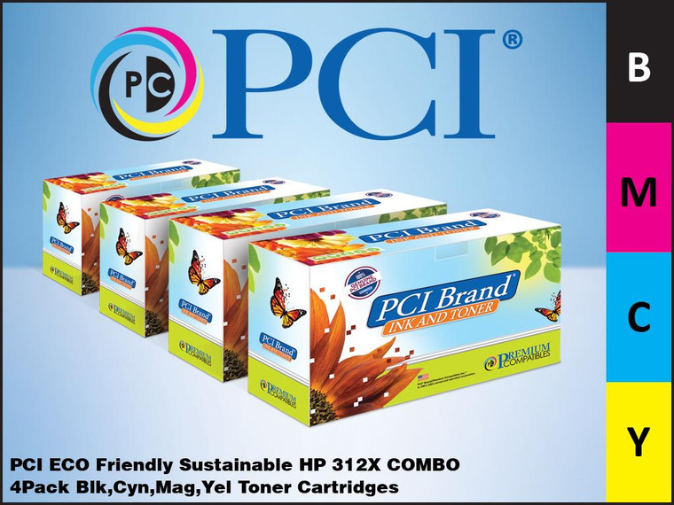 PCI Brand HP 312X 4PK BMCY Toner Cartridge