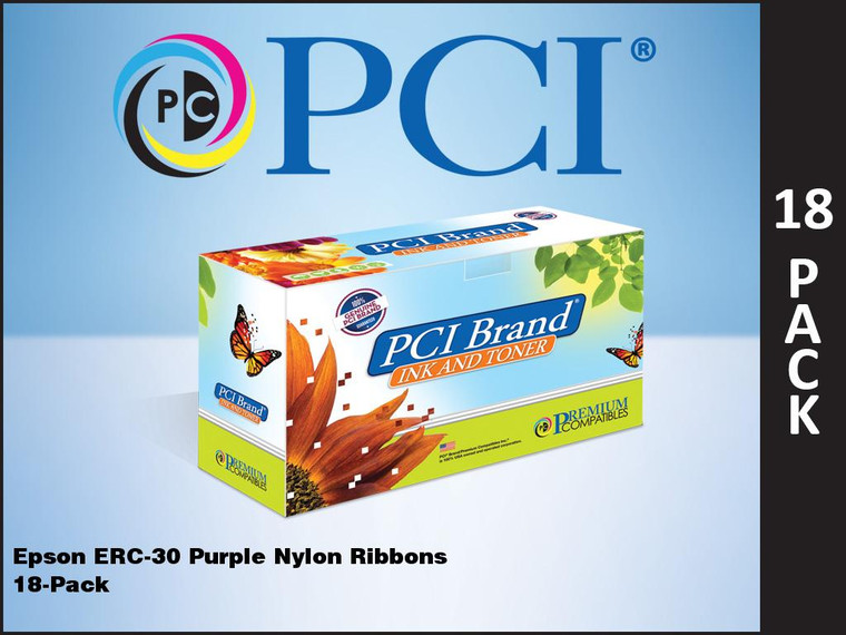 PCI Brand Epson ERC30PL 18 Purple Ribbon