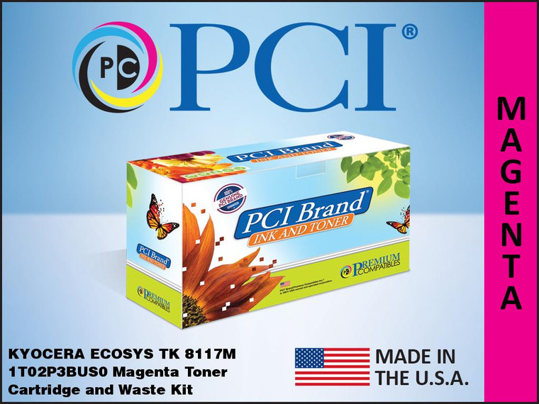 PCI Brand Kyocera ECOSYS TK8117M Magenta Toner Cartridge