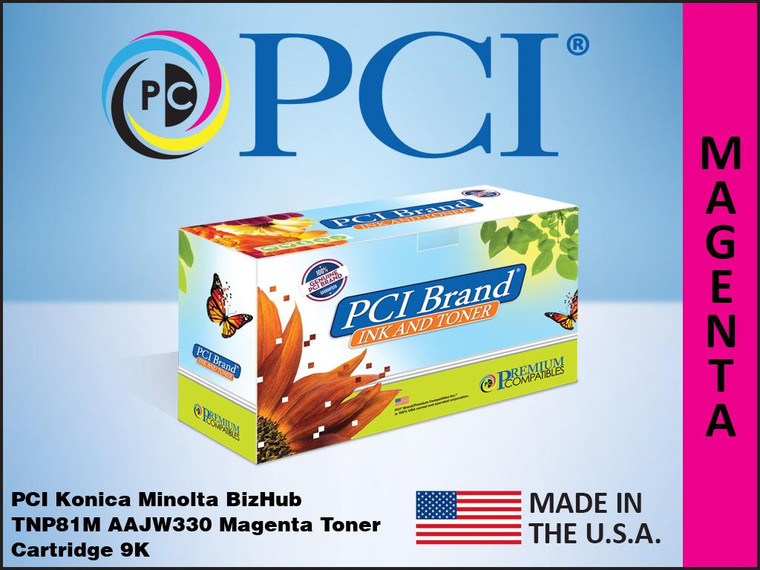 PCI Brand Compatible Konica Minolta TNP81M AAJW330 Magenta Toner Cartridge