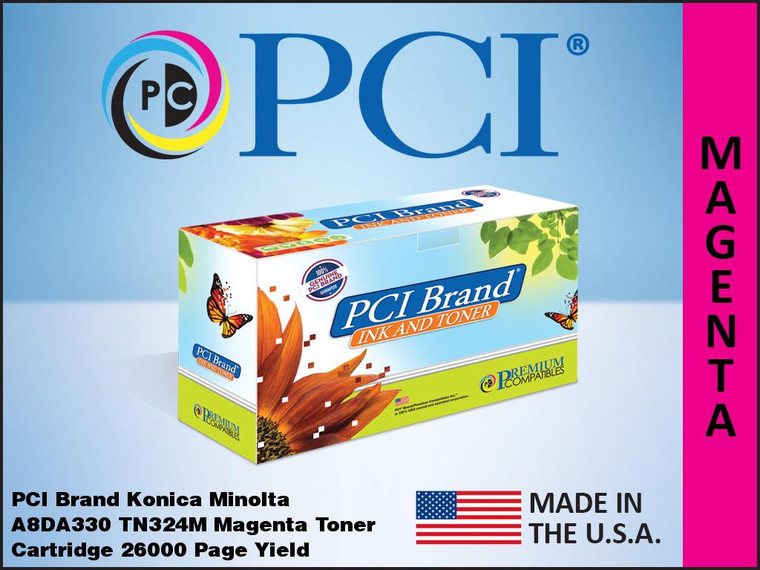PCI Brand Konica Minolta A8DA330 TN324M Magenta Toner Cartridge