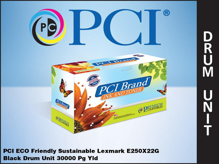PCI Brand Lexmark E250X22G Black Drum Unit