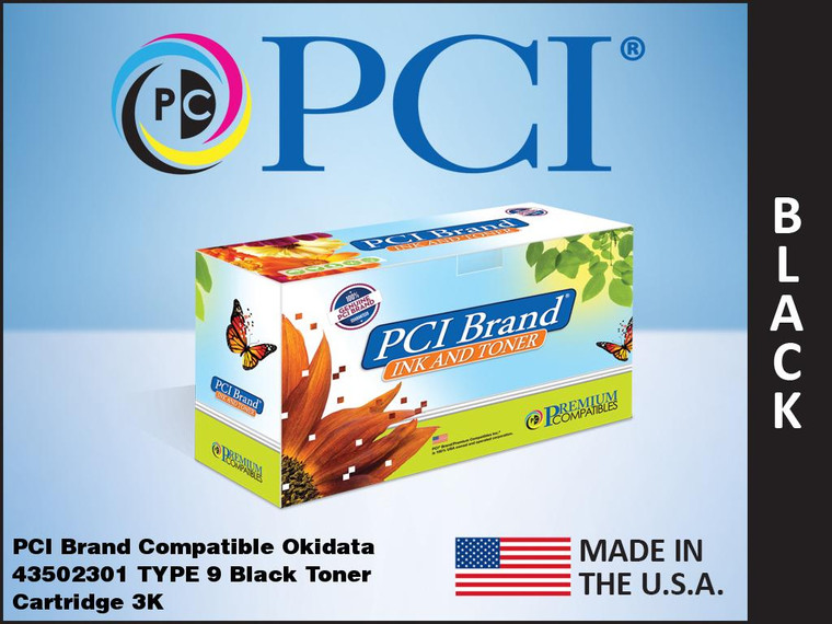 PCI Brand PCI Okidata 43502301 Black Toner