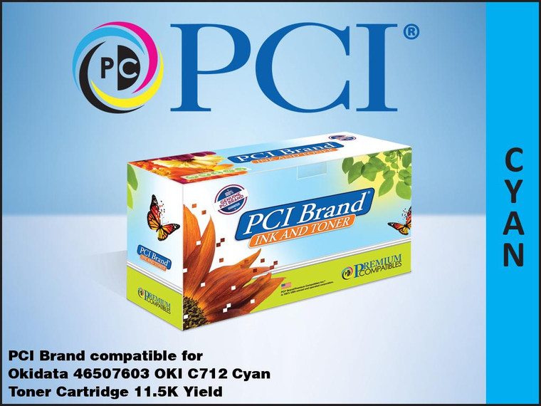 PCI Brand Okidata 46507504 C612 Black Toner Cartridge