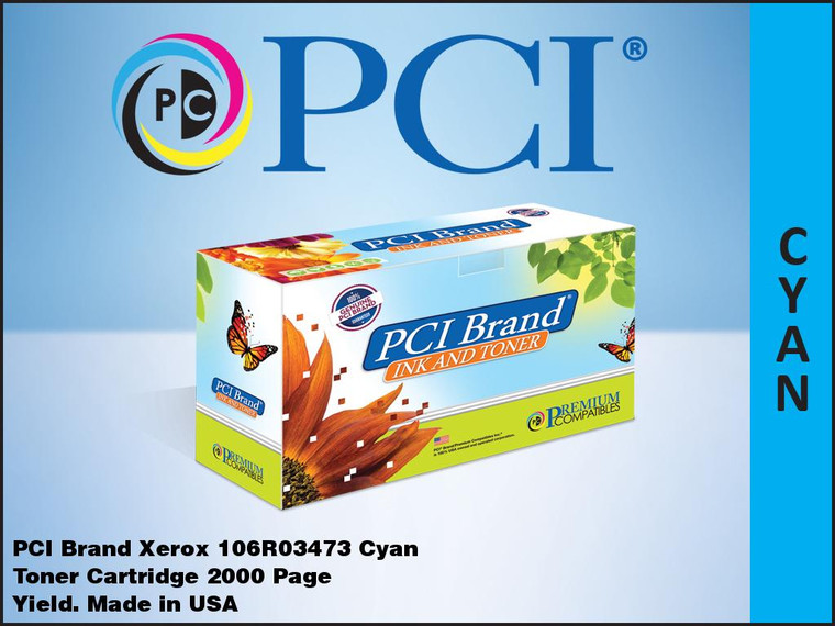 PCI Brand Xerox 106R03473 Cyan Toner