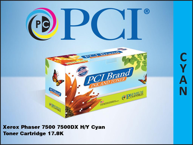 PCI Brand Xerox Phaser 106R01436 Cyan Toner Cartridge