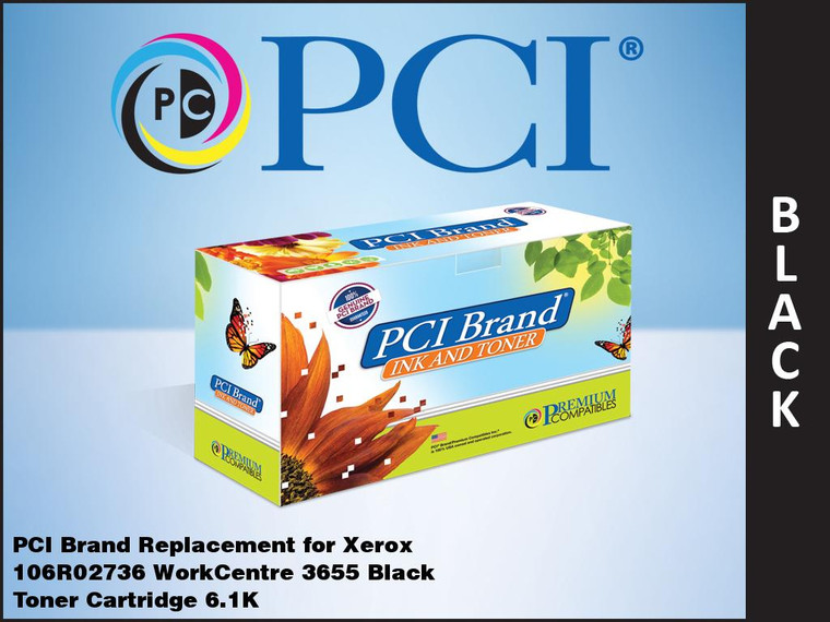 PCI Brand Xerox 106R02736 Black Toner Cartridge 6.1K