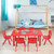 Kids Plastic Rectangular Learn and Play Table-Red - Color: Red