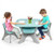 Children Kids Activity Table & Chair Set Play Furniture W/Storage-Blue - Color: Blue