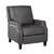 Push Back Reclining Chair Transitional Style Grey Color Self-Reclining Motion Chair 1pc Cushion Sea