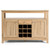 Server Buffet Sideboard With Wine Rack and Open Shelf-Natural - Color: Natural