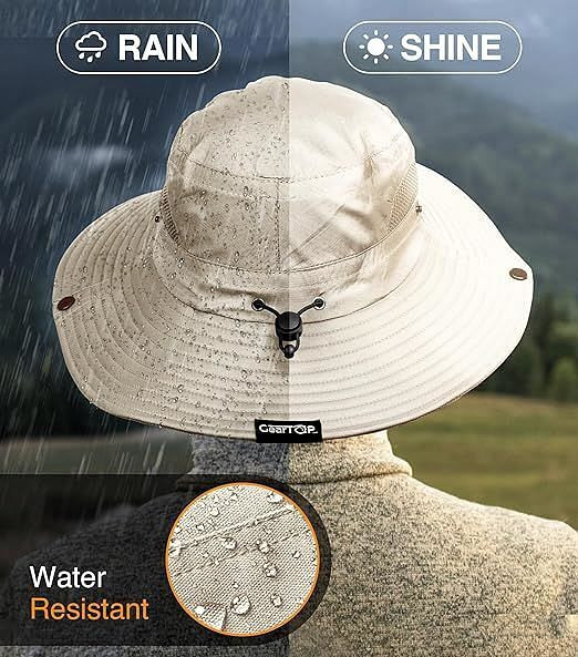 GearTOP Fishing Hat UPF 50 Wide Brim Sun Hat For Men And Women, Mens Bucket Hats With UV Protection