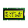 2x12 character LCD STN Yellow/Green with Y/G backlight Display front ON