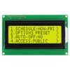 20x4 Character LCD Serial interface STN Gray with Yellow/Green Backlight Display Front On