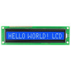 1x16 LCD Character STN- Blue with White Backlight Display Front On