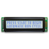 2x20 caracteres LCD STN cinzento com luz de fundo branca ligada