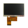 Front view of a 4.3-inch TFT LCD with an inactive black screen and an attached 40-pin FFC.