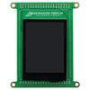 Front view of a green circuit board with an integrated 2.4-inch IPS TFT display that is turned off and black.