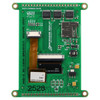 Back view of a green circuit board that shows various components, connections, and a microSD card reader.