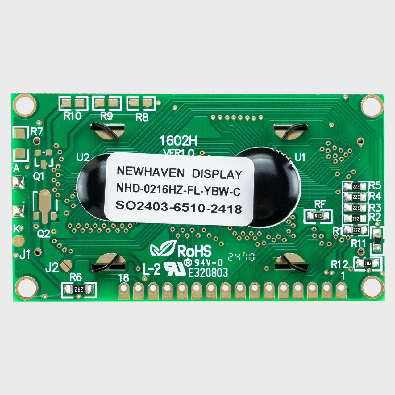 16x2 Character LCD | STN+ Yellow/Green Display with Yellow/Green