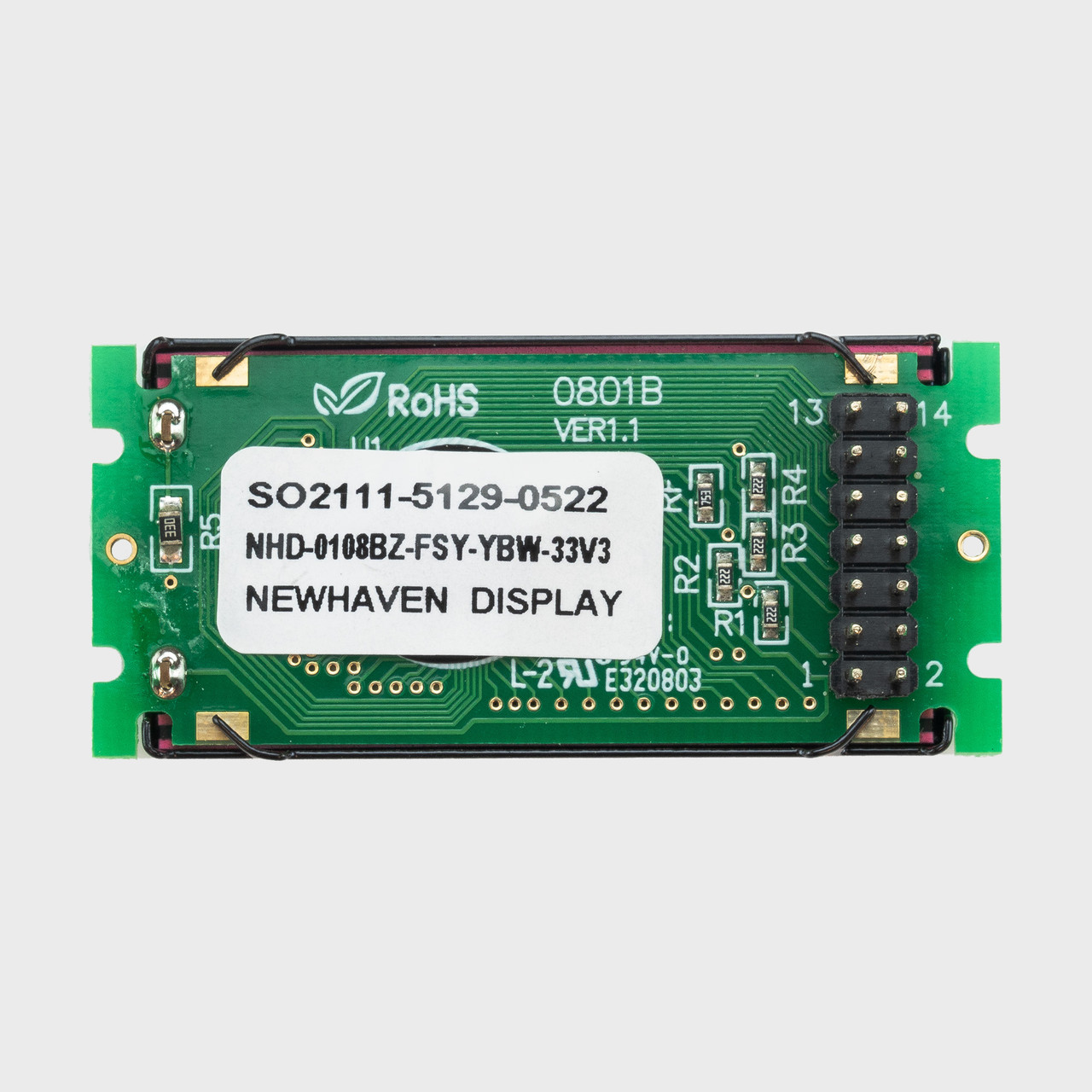 5D148 SANOH LCD表示ユニット　ARGB-X03-AMD 保証付き 8x1 Character LCD | STN+ Yellow/Green Display with Yellow/Green