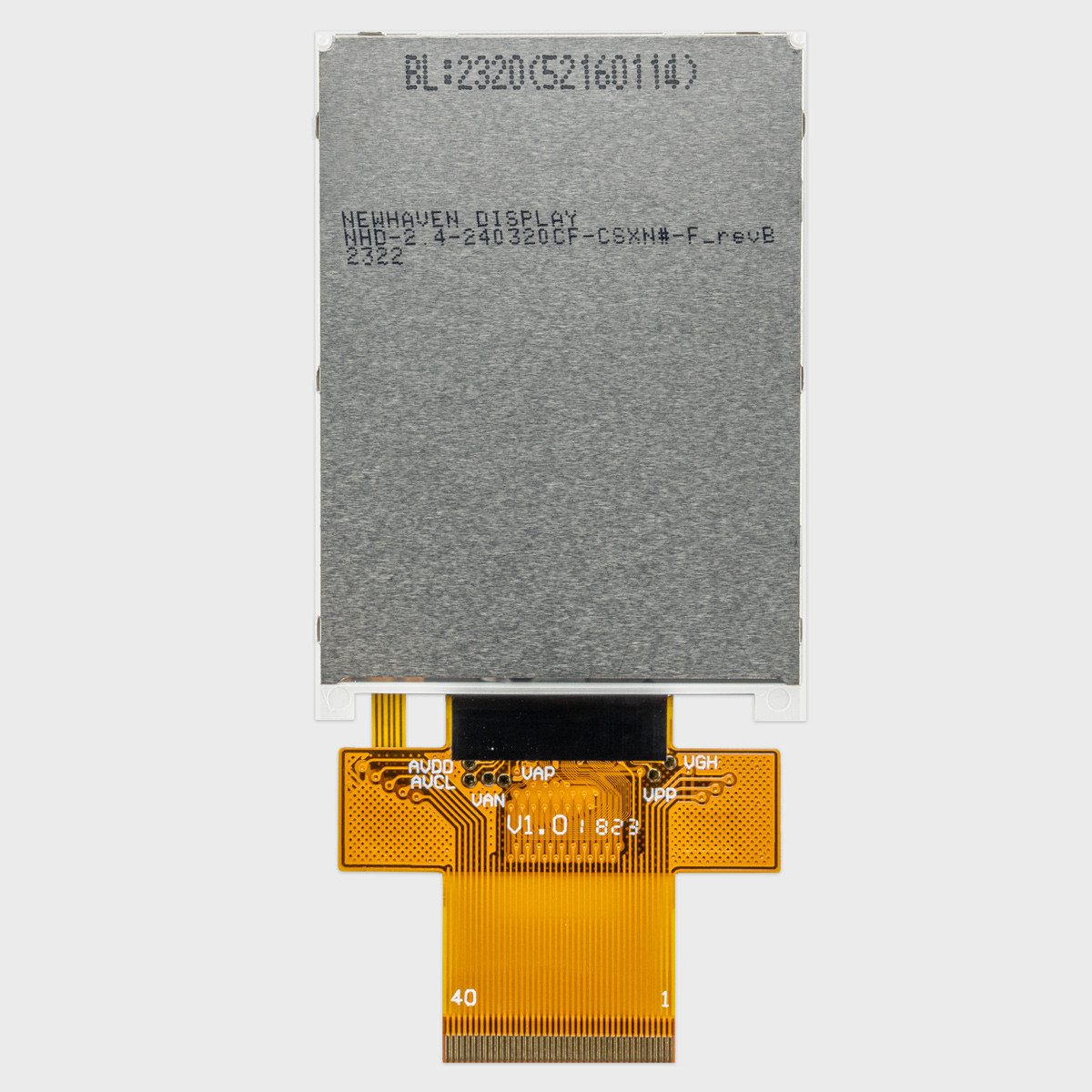 2.4 inch Sunlight Readable ZIF TFT LCD