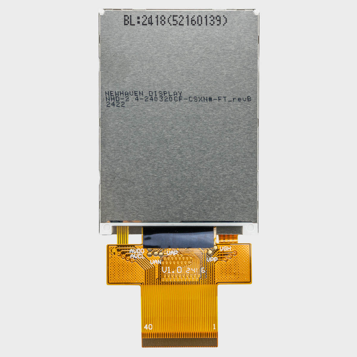 2.4 inch Sunlight Readable Resistive TFT Display