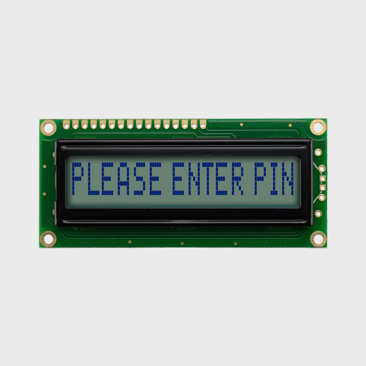 16x1 Character LCD | STN+ Gray Display with No Backlight