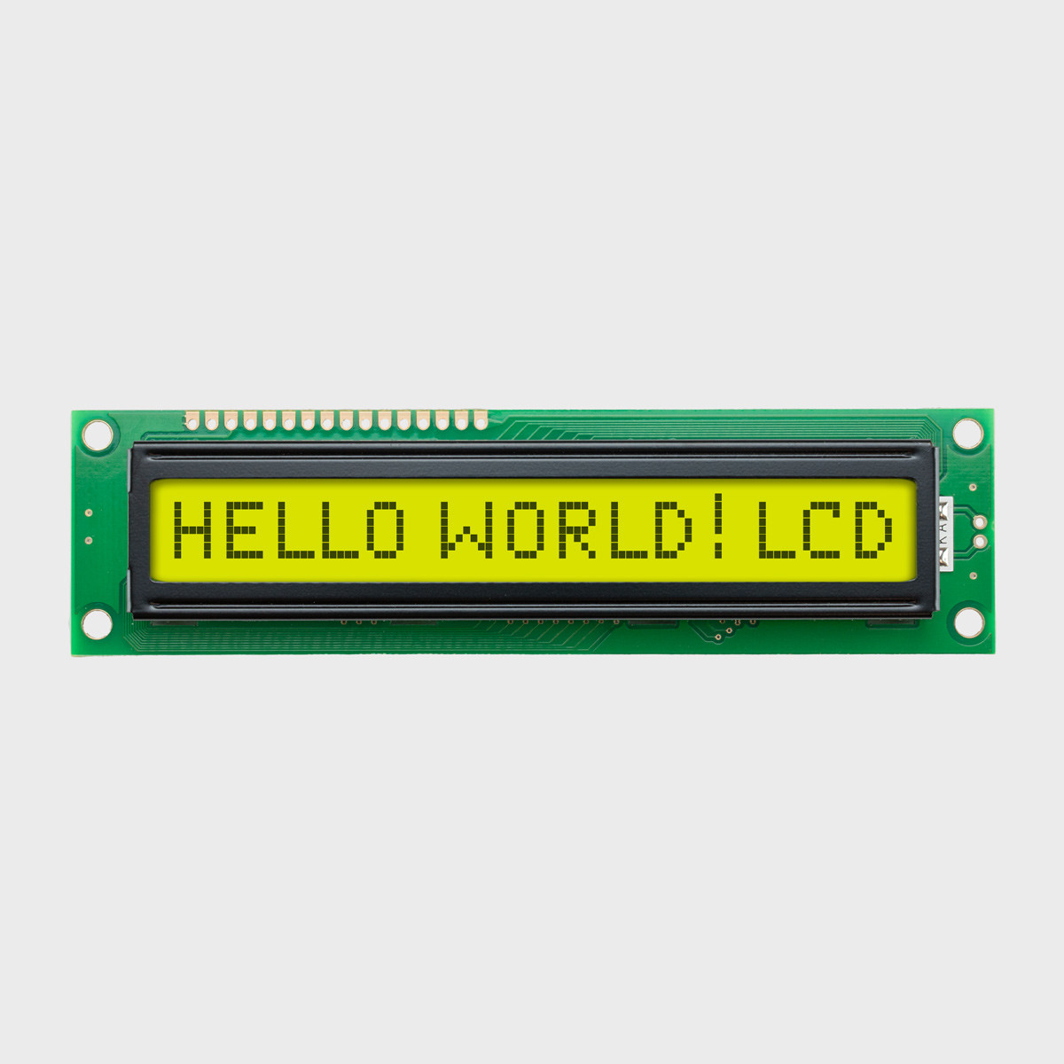 16x1 Character LCD | STN+ Yellow/Green Display with Yellow/Green