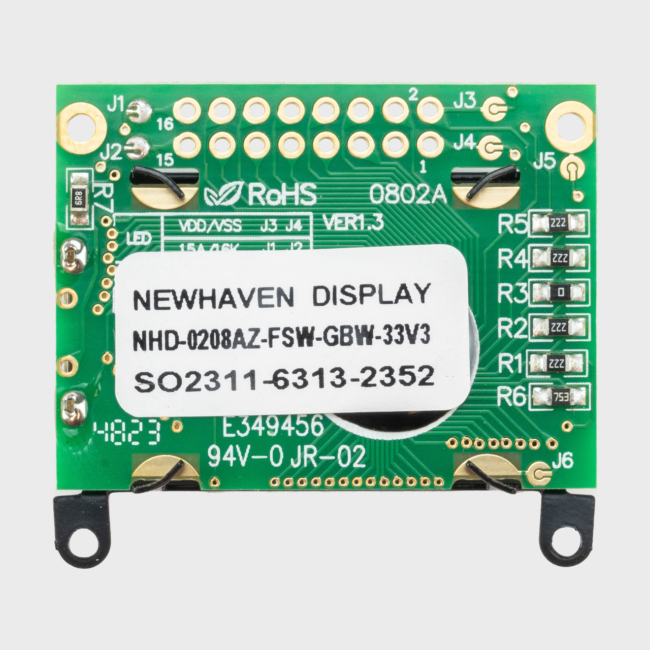 8x2 Character LCD | Monochrome Display with White Side Backlight 3V