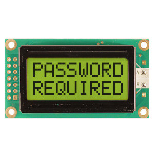 NBTページ 8x2 Character LCD | STN+ Yellow/Green Display with Yellow/Green