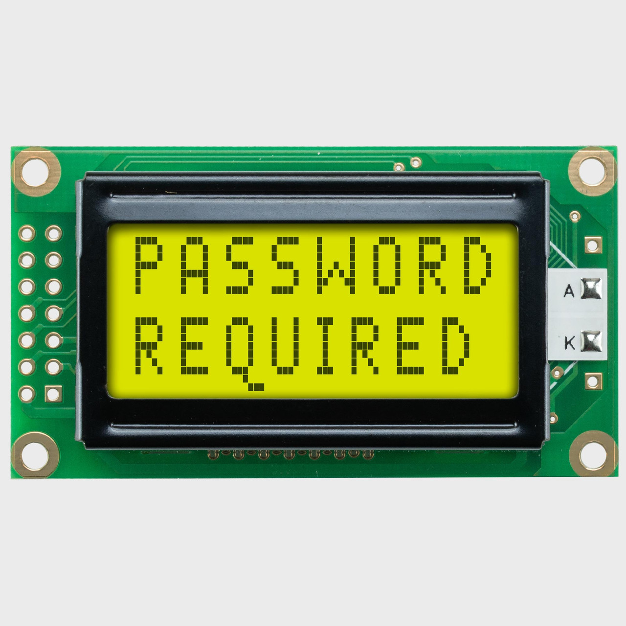 8x2 Character LCD | STN+ Yellow/Green Display with Yellow/Green