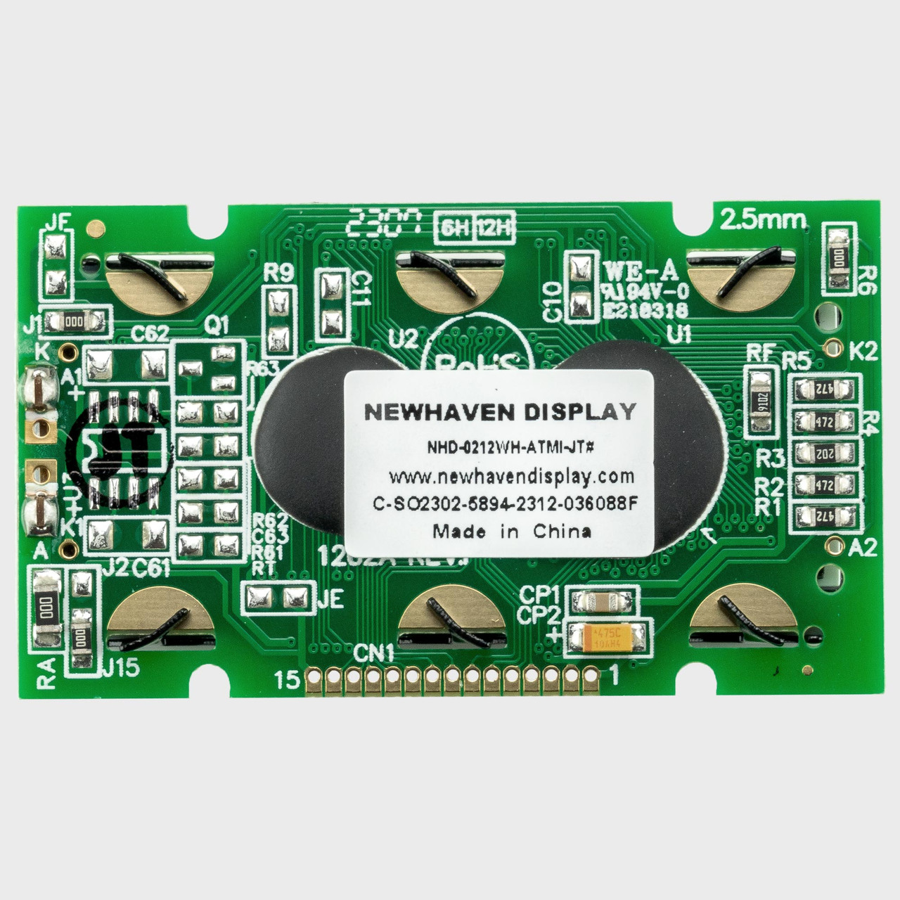 12x2 Character LCD | White Text on Blue BAckground Display | STN