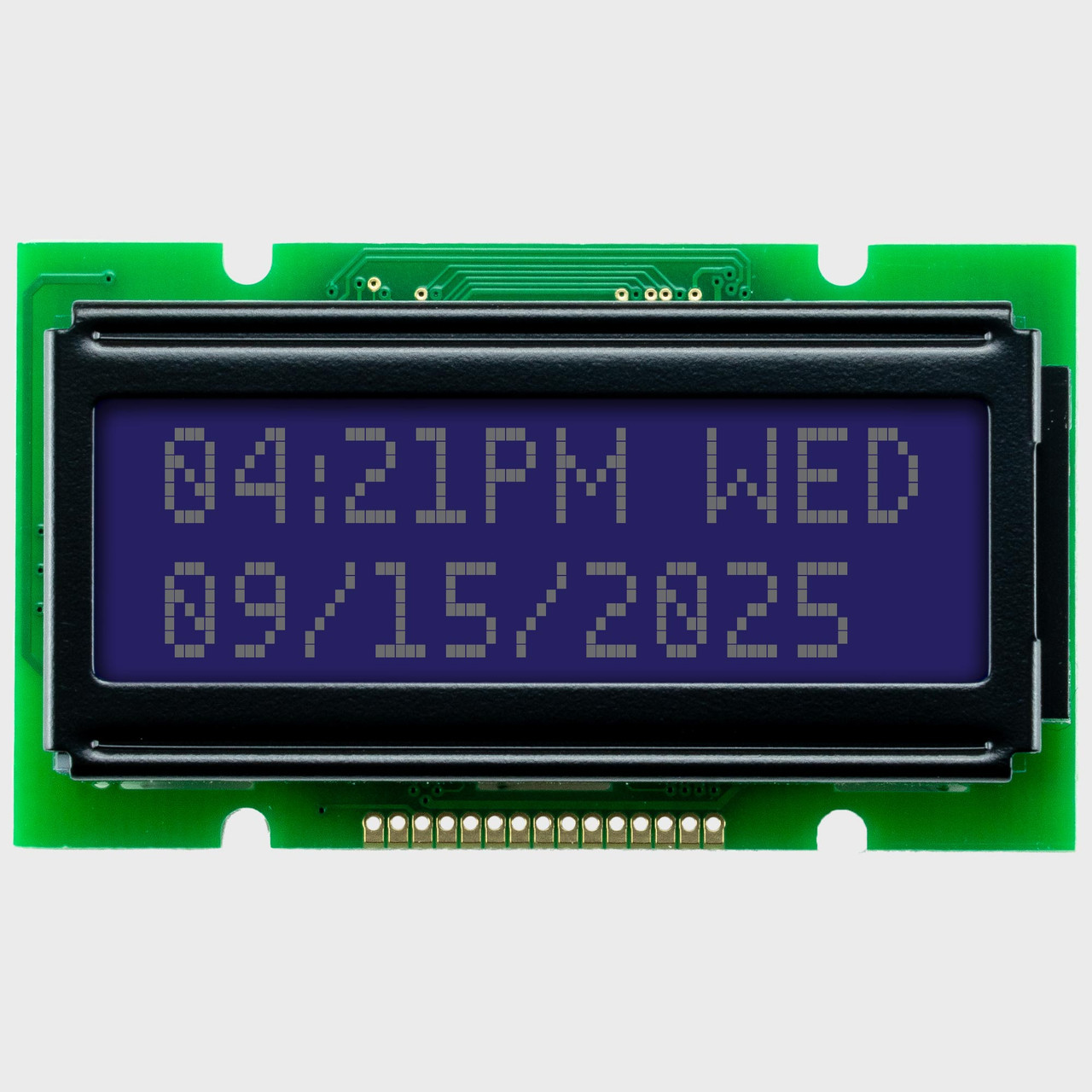 12x2 Character LCD | White Text on Blue BAckground Display | STN