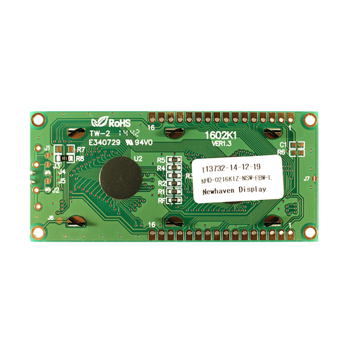 16x2 Character LCD, FSTN- Display K1Z with Side White Backlight