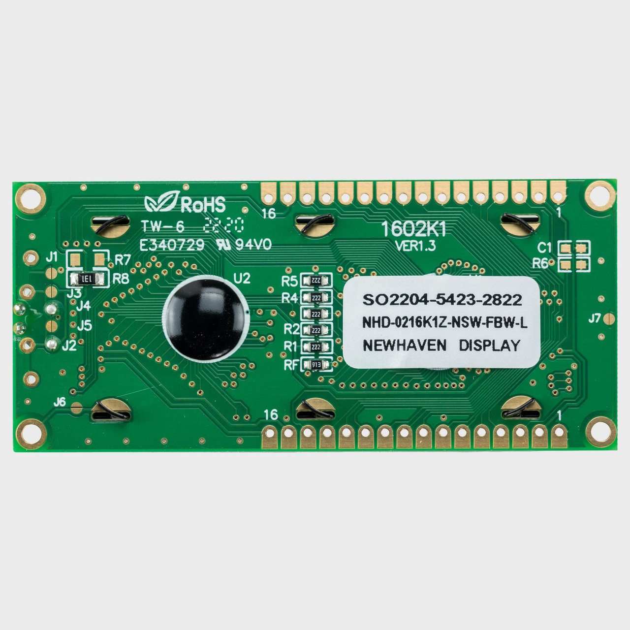 16x2 Character LCD, FSTN- Display K1Z with Side White Backlight
