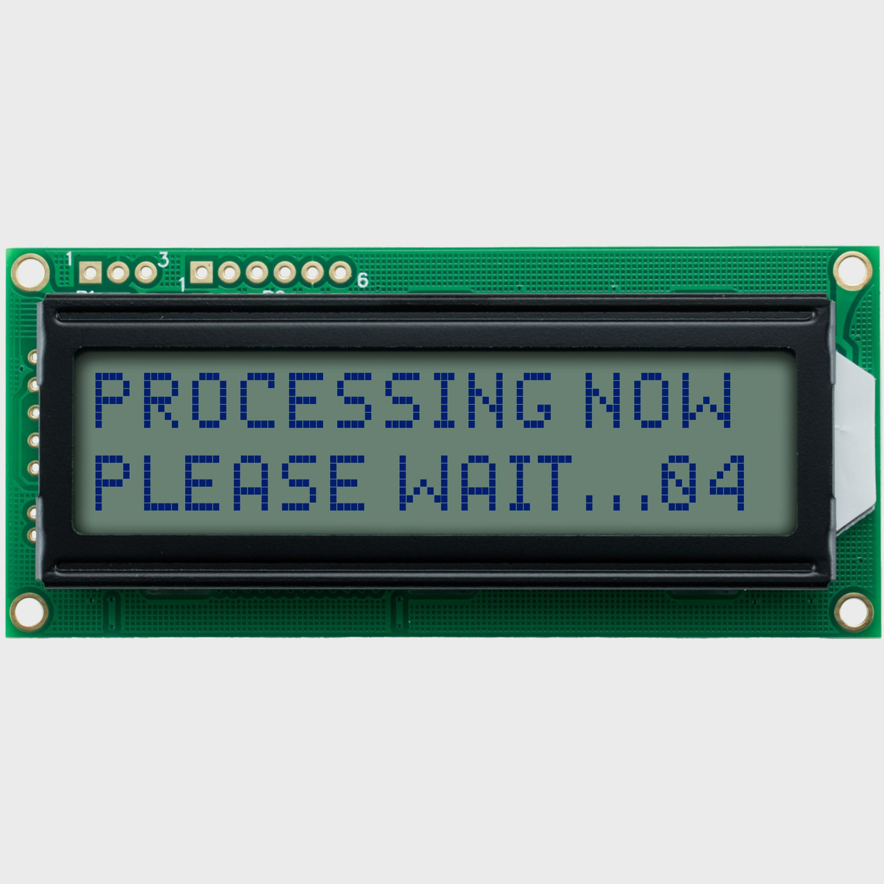 16x2 Character LCD | STN+ Gray Serial Display with Yellow/Green