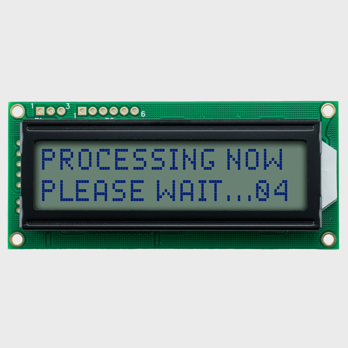 16x2 Character LCD | STN+ Gray Serial Display with Yellow/Green