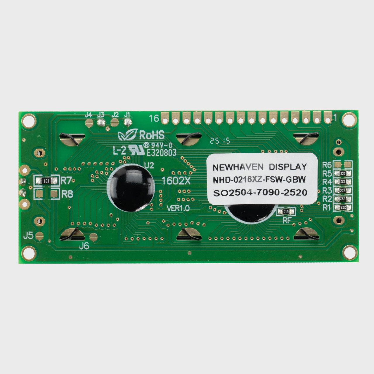 16x2 Character LCD | STN+ Gray Display with White Side Backlight