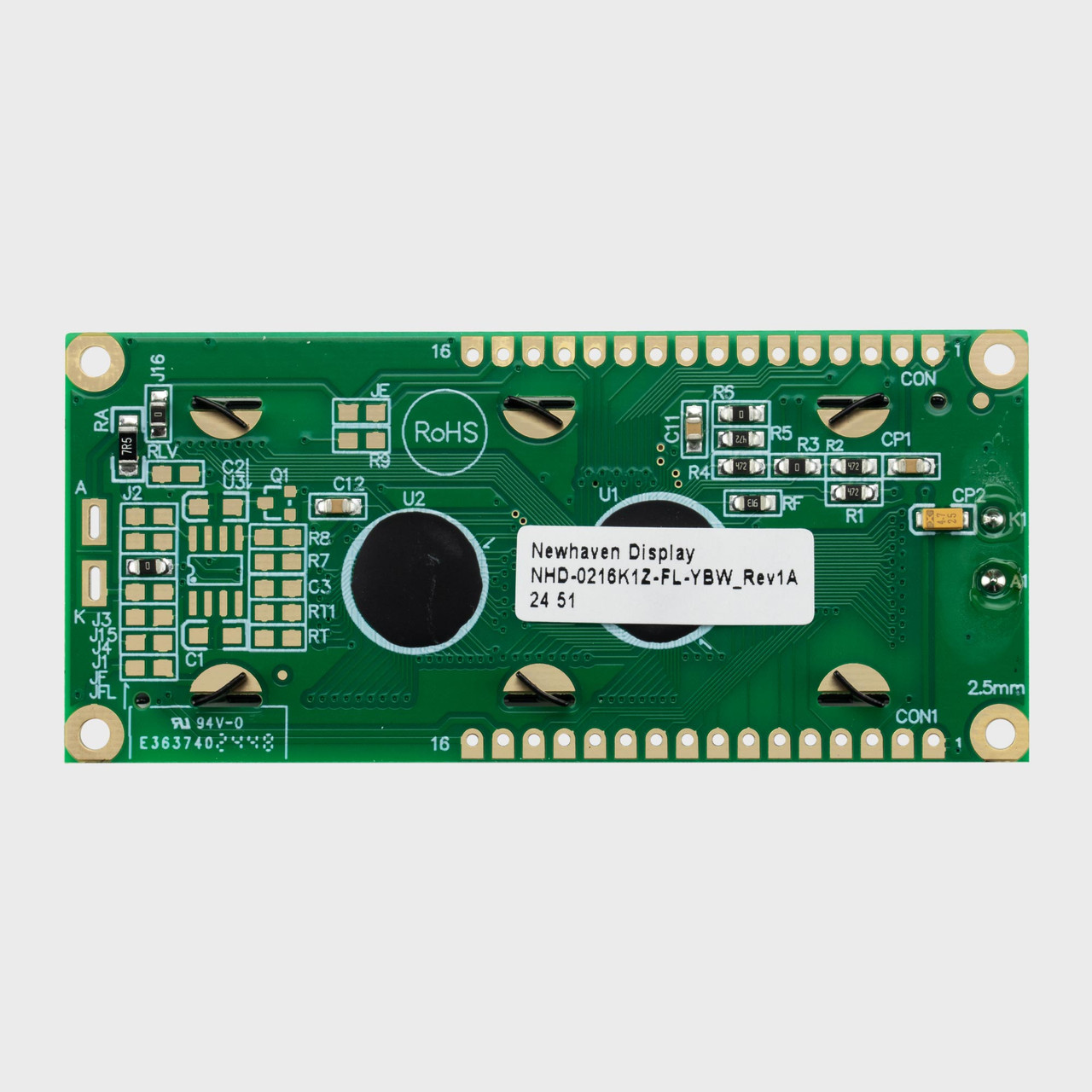 16x2 Character LCD | STN+ Yellow/Green Display K1Z with Yellow